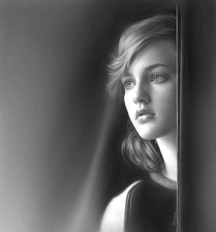 آموزش نقاشی سیاه قلم